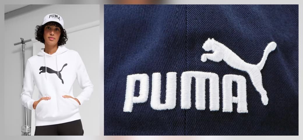 Gorra negra deportiva con logo frontal